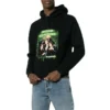 Balenciaga langermet T-skjorte med trykk for menn, svart 556136TDV151000