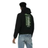Balenciaga langermet T-skjorte med trykk for menn, svart 556136TDV151000