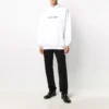 Balenciaga-logo-genser for menn, oversize, hvit 570811TIV559040