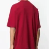 Balenciaga-logo, rund hals, korte ermer, rød, for menn 556148TDV516064