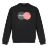 Balenciaga-logo, rund hals, lange ermer, svart, for menn 583258TIV801000
