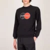 Balenciaga-logo, rund hals, lange ermer, svart, for menn 583258TIV801000