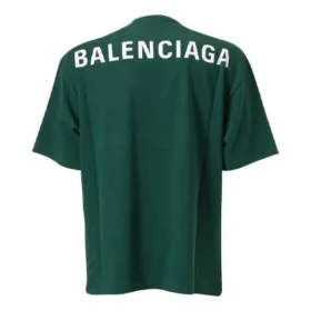 Balenciaga-logo-trykk, kortærmet, grønn, for menn 570805THV803230
