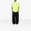 Balenciaga-logo-trykk, kortærmet, gul, for menn 641675TJVF77110