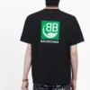 Balenciaga-logo-trykk, kortærmet, svart, for menn 594579THV631000