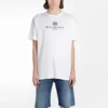 Balenciaga-logo-trykk, rund hals, korte ermer, hvit, for menn 556150TYK239000