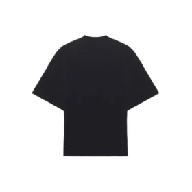 Balenciaga løpetrøye for menn med mønstertrykk og logo, løs passform, korte ermer, svart 641614TJVK61070 Balenciaga løpetrøye for menn med mønstertrykk og logo, løs passform, korte ermer, svart 641614TJVK61070