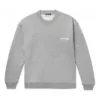 Balenciaga Micro Mark-genser med alfabetmønster og rund hals for menn, grå 556147TBV141300