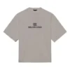 Balenciaga Mosaic Logo BB Alphabet med løse hull og slitt utseende, kort ermet, grå, for menn 651795TKVF58174