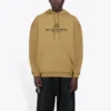 Balenciaga Paris Laurel fleece-trøye med trykk for menn, khaki 570811TIV259605