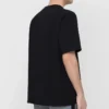 Balenciaga Paris Love T-skjorte for menn, vanlig passform, trykk, korte ermer, svart 594579TGV431000