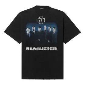 Balenciaga Rammstein Germany Band Crossover kortærmet T-skjorte for menn, svart 651795TLV511000 Balenciaga Rammstein Germany Band Crossover kortærmet T-skjorte for menn, svart 651795TLV511000
