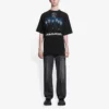 Balenciaga Rammstein Germany Band Crossover kortærmet T-skjorte for menn, svart 651795TLV511000