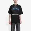 Balenciaga Rammstein Germany Band Crossover kortærmet T-skjorte for menn, svart 651795TLV511000
