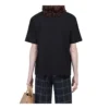 Balenciaga Retro Knit BB Paris-T-skjorte med trykk, kort ermet, for menn, svart 594579TGV601000