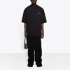 Balenciaga Retro Sports Logo-T-skjorte for menn, kort ermet, svart 641614TJVL41000