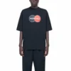 Balenciaga Retro Uniform Loose Design kortærmet T-skjorte for menn, svart 620969TIV791000