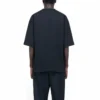 Balenciaga Retro Uniform Loose Design kortærmet T-skjorte for menn, svart 620969TIV791000