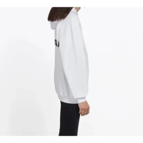 Balenciaga-ryggsekk for menn med stort logo-trykk i ensfarget hvitt 508184TYK549000