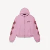 Balenciaga Sacra Cœur-hettegenser med glidelås i medium passform for kvinner, i gammelrosa