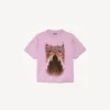 Balenciaga Sacra Cœur T-skjorte for kvinner med medium passform  i gammelrosa