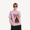 Balenciaga Sacra Cœur T-skjorte for kvinner med medium passform  i gammelrosa