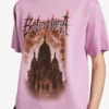 Balenciaga Sacra Cœur T-skjorte for kvinner med medium passform  i gammelrosa