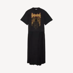 Balenciaga Sacra Cœur Train T-skjorte for kvinner i svart Balenciaga Sacra Cœur Train T-skjorte for kvinner i svart