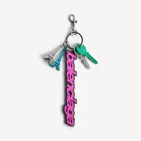 Balenciaga-smykke/nøkkelring for kvinner i rosa/svart