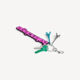 Balenciaga-smykke/nøkkelring for kvinner i rosa/svart