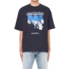 Balenciaga Speed Hunters for menn, svart, blått bånd, korte ermer, grå 541875TCV381055