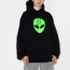 Balenciaga SS21 Alien-logo for menn, tykkere utførelse, klassisk svart 641679TJV959113