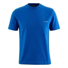 Balenciaga SS21 Alphabet Small Logo kortærmet bluse for menn, blå 556151TBV438077 Balenciaga SS21 Alphabet Small Logo kortærmet bluse for menn, blå 556151TBV438077