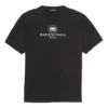 Balenciaga SS21 B-alfabetlogo-mønster, kortærmet, svart, for menn 570803TFV761000