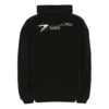 Balenciaga SS21 bomulls-langermet hettegenser for menn, stor størrelse, svart 620973TKV871070
