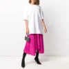 Balenciaga SS21 bomulls-T-skjorte med logo, rund hals og korte ermer for menn, hvit 641655TJV879040