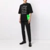 Balenciaga SS21 casual-trøye for menn med trykk, stor størrelse, korte ermer, svart 641614TJV801070