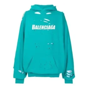 Balenciaga SS21 Classic Alphabet Printing Hole Sky Blue for menn 659403TKVB64661