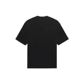 Balenciaga SS21 ensfarget T-skjorte med logotrykk og korte ermer for menn, svart 612966TJV871070 Balenciaga SS21 ensfarget T-skjorte med logotrykk og korte ermer for menn, svart 612966TJV871070