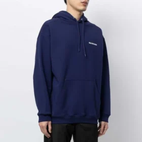 Balenciaga SS21 for menn med alfabet-trykk, klassisk blå 600583TIV843967