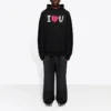 Balenciaga SS21 for menn med alfabet-trykk, langermet, svart 570811TJVL61070