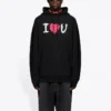 Balenciaga SS21 for menn med alfabet-trykk, langermet, svart 570811TJVL61070