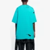 Balenciaga SS21 for menn med alfabetmønster, hull, rund hals og korte ermer – grønn 651795TKVB84661