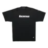 Balenciaga SS21 for menn med alfabetmønster, hull, rund hals og korte ermer – svart 651795TKVB81070