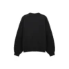 Balenciaga SS21 for menn, stor rund hals, lange ermer, svart 641654TJVI71070