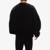Balenciaga SS21 for menn, stor rund hals, lange ermer, svart 641654TJVI71070