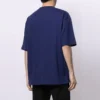 Balenciaga SS21 herre-T-skjorte med logo-trykk i alfabetet, korte ermer, blå 612966TIV545400