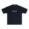 Balenciaga SS21 herre-T-skjorte med logotrykk, kort erme, svart 612966TIV541070
