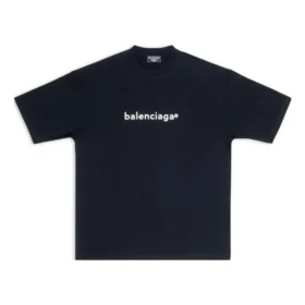 Balenciaga SS21 herre-T-skjorte med logotrykk, kort erme, svart 612966TIV541070