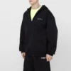 Balenciaga SS21 jakke med glidelås og lange ermer for menn, svart 641659TIV551070
